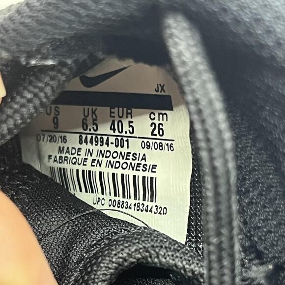 Nike Roshe One Running Shoes Women Size 9 Black Mesh Comfort Lightweight Sneaker - Picture 8 of 10